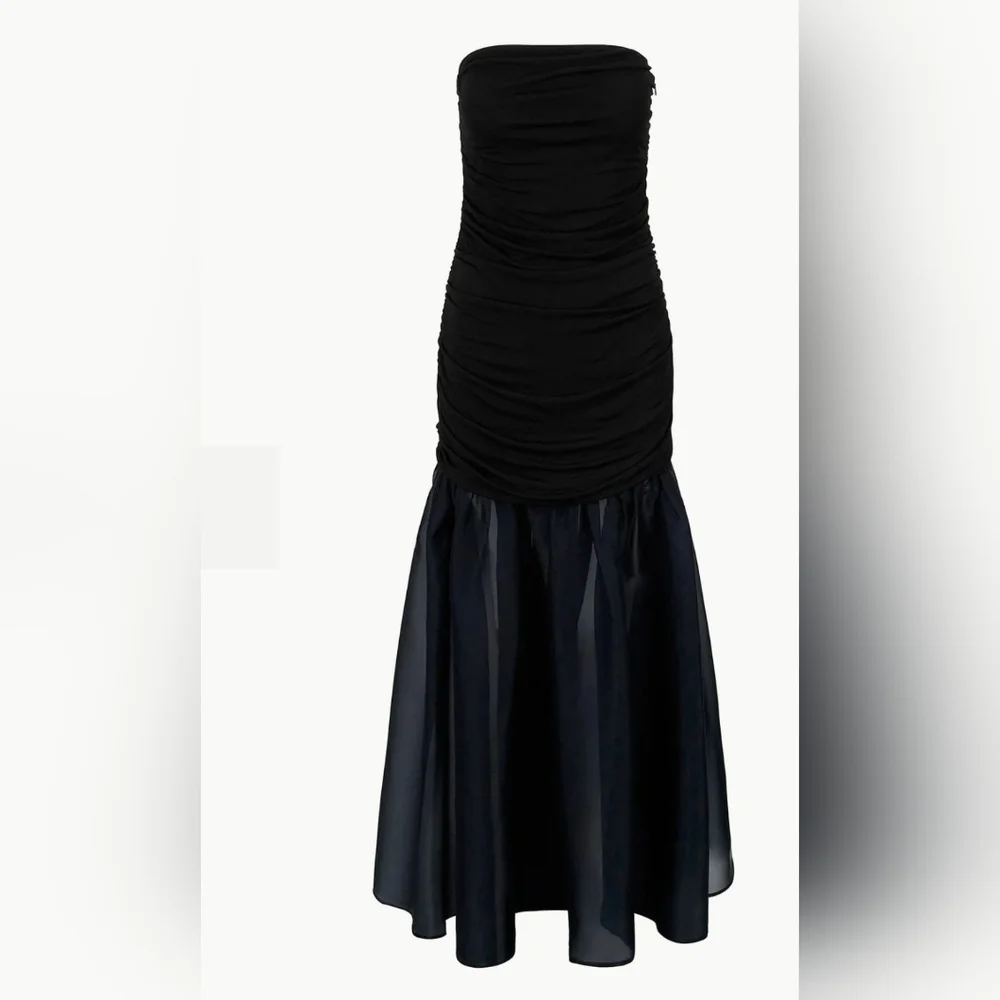 Staud LIYA DRESS BLACK NAVY Size Medium - Picture 3 of 10